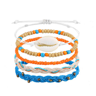 Bracelet à perles de riz tressé en fil de cire de 16 8CM pour femmes