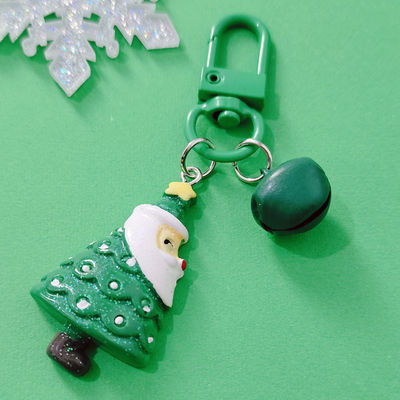 Cartoon Père Noël Arbre de Noël Cloche porte-clés sac à dos Téléphone portable Pendant ornement