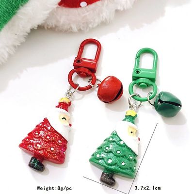 Cartoon Père Noël Arbre de Noël Cloche porte-clés sac à dos Téléphone portable Pendant ornement