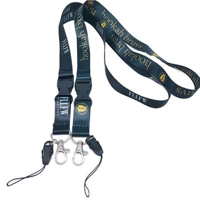 Impression à écran de soie Polyester Cou cordons avec porte-cartes porte-clés Téléphone portable