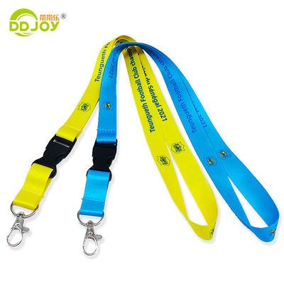 Impression à écran de soie Polyester Cou cordons avec porte-cartes porte-clés Téléphone portable