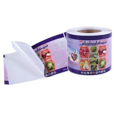 Étiquette auto-adhésive en PVC/vinyle résistant à l'eau personnalisée pour les emballages cosmétiques/alimentaires