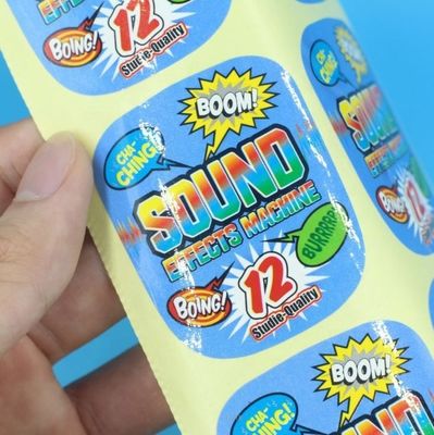 Étiquette auto-adhésive en PVC/vinyle résistant à l'eau personnalisée pour les emballages cosmétiques/alimentaires
