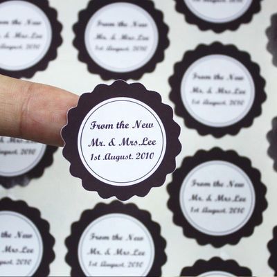 Étiquette auto-adhésive en PVC/vinyle résistant à l'eau personnalisée pour les emballages cosmétiques/alimentaires