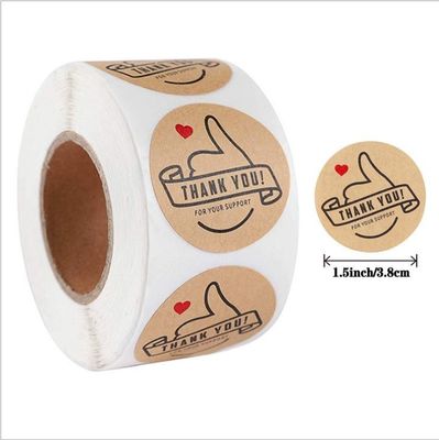 Autocollant de dessin animé avec des cœurs 1,5 &quot; 500 étiquettes par rouleau Couleur personnalisée Cadeaux pour petites entreprises