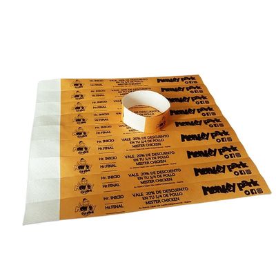 Une impression en couleur Tyvek bracelets en papier pour les fêtes Festival Club Parc scolaire DDJOY-TW019