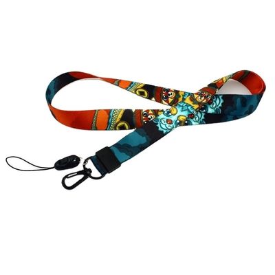 Lanyards de bureau personnalisés avec logo, teinture sublimation polyester rose détenteur de badge d'identité