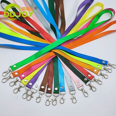 Lanyards de bureau personnalisés avec logo, teinture sublimation polyester rose détenteur de badge d'identité
