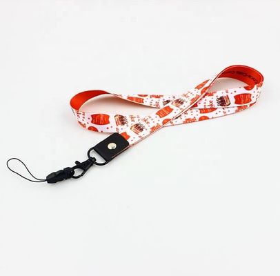 Lanyards de bureau personnalisés avec logo, teinture sublimation polyester rose détenteur de badge d'identité