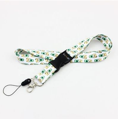 Méthode d'impression Conception personnalisée Lanyard en nylon rond avec logo porte-clés bureau