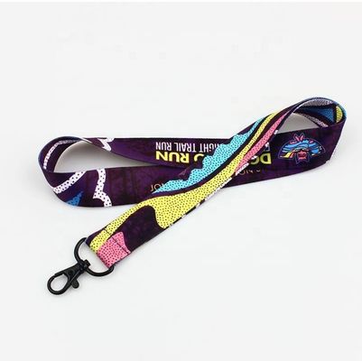 Méthode d'impression Conception personnalisée Lanyard en nylon rond avec logo porte-clés bureau