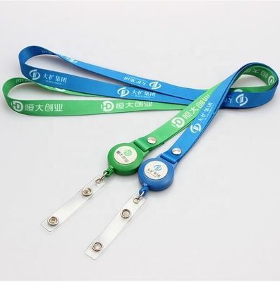 Méthode d'impression Conception personnalisée Lanyard en nylon rond avec logo porte-clés bureau
