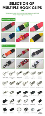 Lanyard d'exposition sur mesure avec impression de sublimation de colorant et porte-clés personnalisé