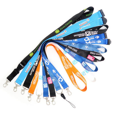 Lanyard d'exposition sur mesure avec impression de sublimation de colorant et porte-clés personnalisé