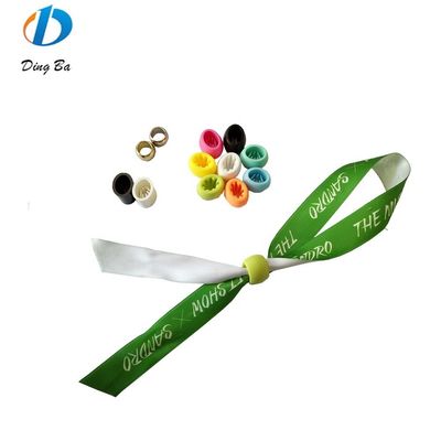 Concerts Événements Tissu tissé en polyester vert personnalisé Bracelets personnalisés Bracelets
