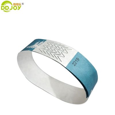 Impression sur demande Utilisateur final cible Bracelet de papier Tyvek réglable avec numéro de série