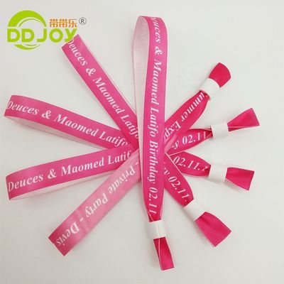 Bracelet en tissu réglable à usage unique avec pinceau en plastique bijoux Matériau principal Tissu