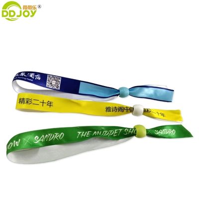 100 pièces de bracelet en ruban satiné sublimé pour la promotion des cadeaux personnalisés du festival