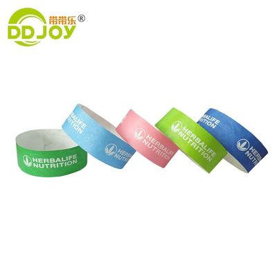 DDJOY personnalisé Tyvek Matériel Fête Unisexe 3/4 pouces Bracelets Unisexe Fête accessoire