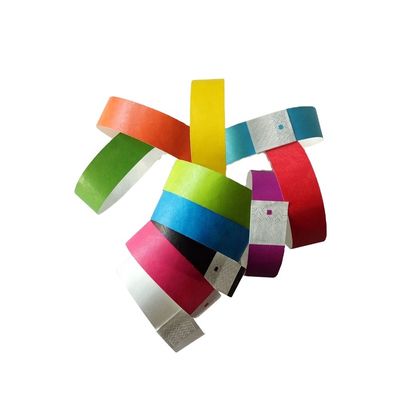 DDJOY 3/4 pouces Plain Solid Neon couleur Dupont Tyvek Bracelets pour le club et le bar Jaune