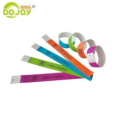 DDJOY 3/4 pouces Plain Solid Neon couleur Dupont Tyvek Bracelets pour le club et le bar Jaune