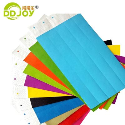 DDJOY 3/4 pouces Plain Solid Neon couleur Dupont Tyvek Bracelets pour le club et le bar Jaune