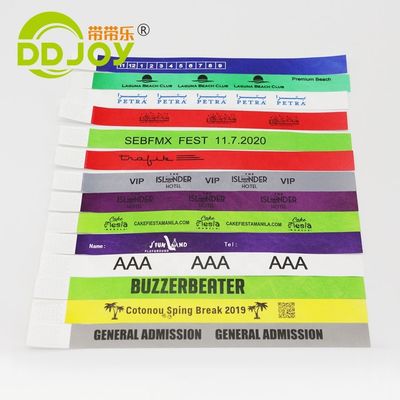 Événements personnalisés Bracelets Expédition rapide par DHL FEDEX UPS TNT EMS Dupont Paper/Tyvek