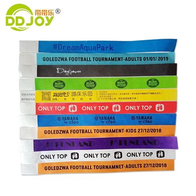 Bracelet Tyvek personnalisé pour les événements et les fêtes 250*25mm/250*19mm
