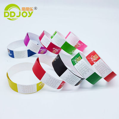 Bracelet en papier imperméable à l'eau personnalisé pour événements et identification