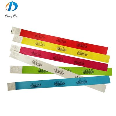 Lettres personnalisées Thème Tyvek Bracelet en papier pour la sécurité et l'identification de l'événement