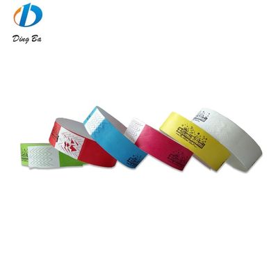 Lettres personnalisées Thème Tyvek Bracelet en papier pour la sécurité et l'identification de l'événement