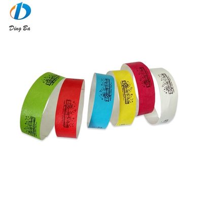 Lettres personnalisées Thème Tyvek Bracelet en papier pour la sécurité et l'identification de l'événement