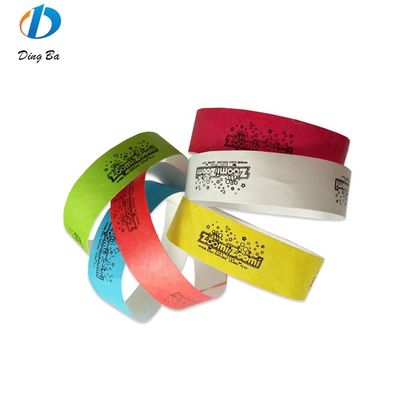 Lettres personnalisées Thème Tyvek Bracelet en papier pour la sécurité et l'identification de l'événement