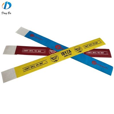 Bracelet imperméable à l'eau Tyvek personnalisé pour les événements Fête de fête et mariage OEM personnalisé